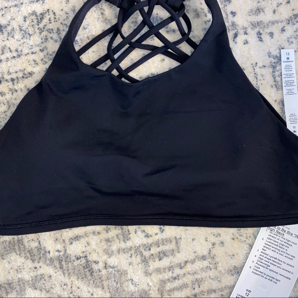 NWT Lululemon Free to Be Wild Sz 12 Highneck Bra